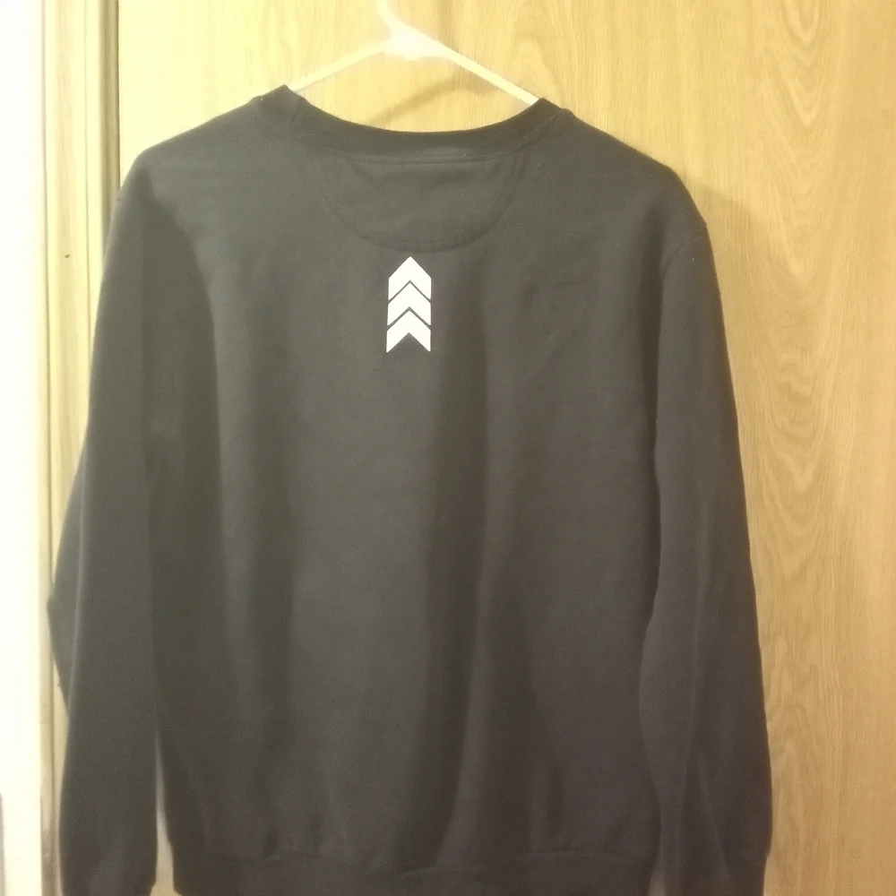 Anvil Mens Small Black Logo Crewneck Sweater Casual Comfortable Cozy